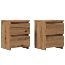 Noptiere, 2 buc., stejar artizanal, 30x30x40 cm, lemn prelucrat GartenMobel Dekor