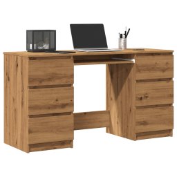 Birou de scris, stejar artizanal, 140x50x77 cm, lemn prelucrat GartenMobel Dekor