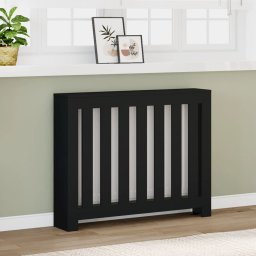 Masca pentru calorifer, negru, 104x20x82 cm, lemn prelucrat GartenMobel Dekor