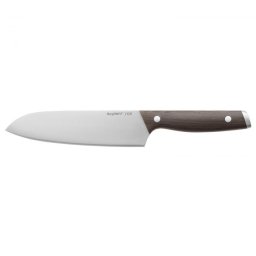 Cutit Santoku BergHOFF, 17.5 cm, Otel, Argintiu/Maro HighLine Cooking