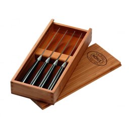 Set 4 cutite pentru friptura în cutie din lemn, RÖSLE Essential GrillCooking
