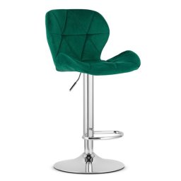 Scaun de bucatarie/bar, Artool, West, rotativ, catifea, verde si argintiu, 46x48.5x90-111 cm GartenVIP DiyLine