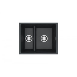 Chiuveta de bucatarie Alveus Omni 50, 55 cm, compozit, Negru mat, 1150070