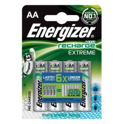 Acumulator 7638900349993, ENERGIZER Extreme, AA, HR6, 1.2V, 2300mAh, 4 pcs