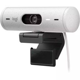 Camera Web Logitech Brio 500, HD 1080p, USB-C, Off-White