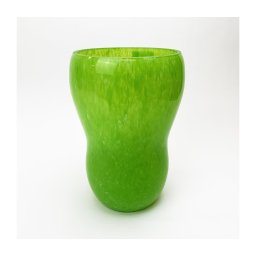 Vază din sticlă 23 cm verde