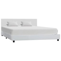 Cadru de pat, alb, 160x200 cm, piele ecologica GartenMobel Dekor