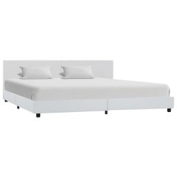 Cadru de pat, alb, 180x200 cm, piele ecologica GartenMobel Dekor