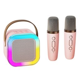 Set 2 Microfoane Karaoke cu boxa portabila K12