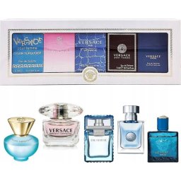 Set Mini Versace Unisex, Dylan Turquoise + Bright Crystal + Eau Fraiche + Pour Homme + Eros 5x5 ml