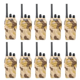Kit statii radio portabile PNI PMR R40 CAMO, set cu 10 buc, 0.5W, 16 PMR, acumulatori 1200mAh cu incarcatoare si casti incluse