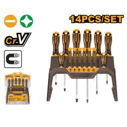 Set trusa Surubelnite 14 bucati, Super Select, de precizie Ingco HKSD1428