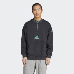 Hanorac adidas Equipment Fleece Half-Zip Black/ Black