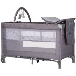Patut pliabil cu saltea de infasat Chipolino Luna cloud