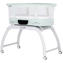 Patut cu leganare si cantar integrat Chipolino Sogno 2 in 1 pastel green