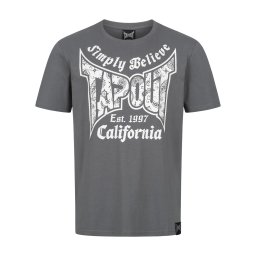 Tapout Tricou 'Hailly Be' gri / alb