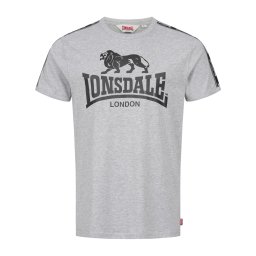 LONSDALE Tricou 'STOUR' gri / negru