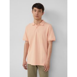 s.Oliver Tricou polo barbati, Regular fit din bumbac, Portocaliu deschis (SELECTATI MARIMEA: S)
