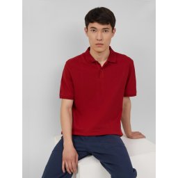 s.Oliver Tricou polo barbati, Regular fit din bumbac, Rosu inchis (SELECTATI MARIMEA: S)