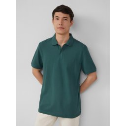 s.Oliver Tricou polo barbati, Regular fit din bumbac, Verde inchis (SELECTATI MARIMEA: S)