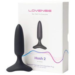 LOVENSE Hush 2 XS - vibrator anal mic, reîncărcabil (25mm) - negru