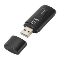 Transmitator receptor auto Techstar® M128, Bluetooth 5.0, Port USB, AUX 3.5 mm, Conectare la sistemul audio auto, Negru
