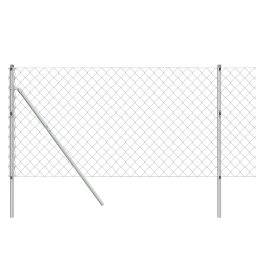 Gard de plasa de sarma, argintiu, 1x10 m GartenMobel Dekor