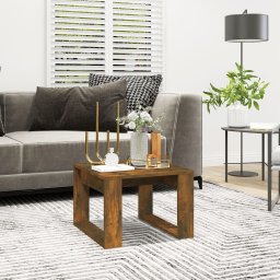 Masa laterala, stejar fumuriu, 50x50x35 cm, lemn prelucrat GartenMobel Dekor