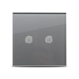 Panou gri simplu 2T sticla, aparataj touch PULSAR NS