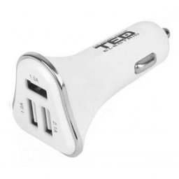 Incarcator auto, 3x USB: 1x USB-A 2.1A + 2x USB-A 1A Triunghiular TED300020