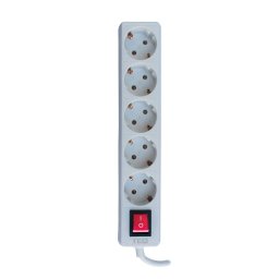 Prelungitor 5 prize cu intrerupator, 3 x 1,5mm 5 metri ALB