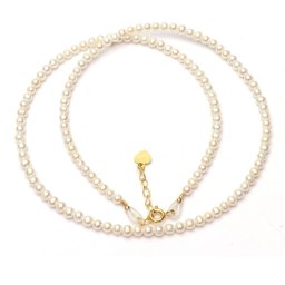 Colier din Perle de Cultura Rotunde 3,5x3,5 mm - Eleganta si Stralucire Divina - Accesorii de Gold Filled - 1 Buc