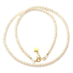 Colier din Perle de Cultura Rotunde 3x3 mm - Eleganta si Stralucire Divina - Accesorii de Gold Filled - 1 Buc