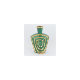 Vază ceramică 30x20,2 cm verde/auriu