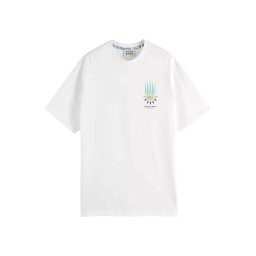 SCOTCH & SODA T-Shirt Relaxed-Fit Front And Back Artwork 180050 SC101 white
