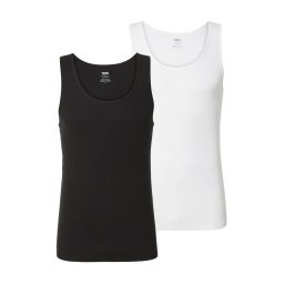 LEVI'S ® Tricou 'Levi's® Pride Rib Tank - 2 Pack' negru / alb