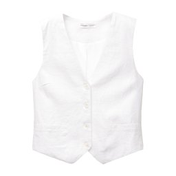 Pull&Bear Vestă de costum alb