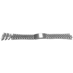 Bratara metalica reglabila argintie model Rolex capete drepte 18-22mm - 51352
