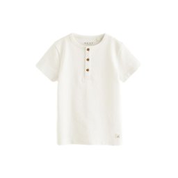 Next Tricou alb natural
