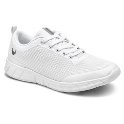 Adidasi confortabili, ergonomici, antiderapanti, pentru femei si barbati, Alma Clasic alb