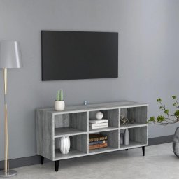 Comoda TV picioare din metal, stejar sonoma gri, 103,5x30x50 cm GartenMobel Dekor