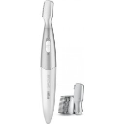 Trimmer pentru sprâncene FG1106, Fara fir, Alb/Argintiu