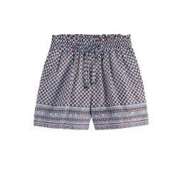 SCOTCH & SODA Bermude High Rise Lurex Stripe Printeds UFJ00676N SCU248 block print