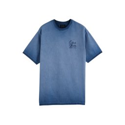 SCOTCH & SODA T-Shirt Relaxed-Fit Inside Out Cold Dye 180054 SC4100 atlantic blue