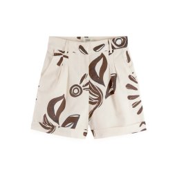 SCOTCH & SODA Bermude High Rise Linen Printeds UFJ00688N SCU208 inky sun linen