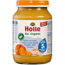 Piure de dovleac si carne de pui, pentru copii, fara gluten, +5 luni bio 190g