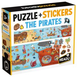 Headu - puzzle pirati cu peste 200 de stickere ce se pot repozitiona
