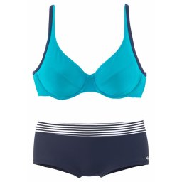 s.Oliver Costum de baie două piese turcoaz / albastru închis