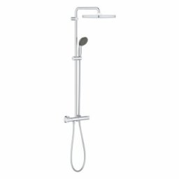 Coloana de dus cu termostat Grohe Vitalio Start 250 Cube crom lucios