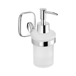 Dozator de perete pentru săpun RUMBA 160 mm sticlă alburie/crom lucios